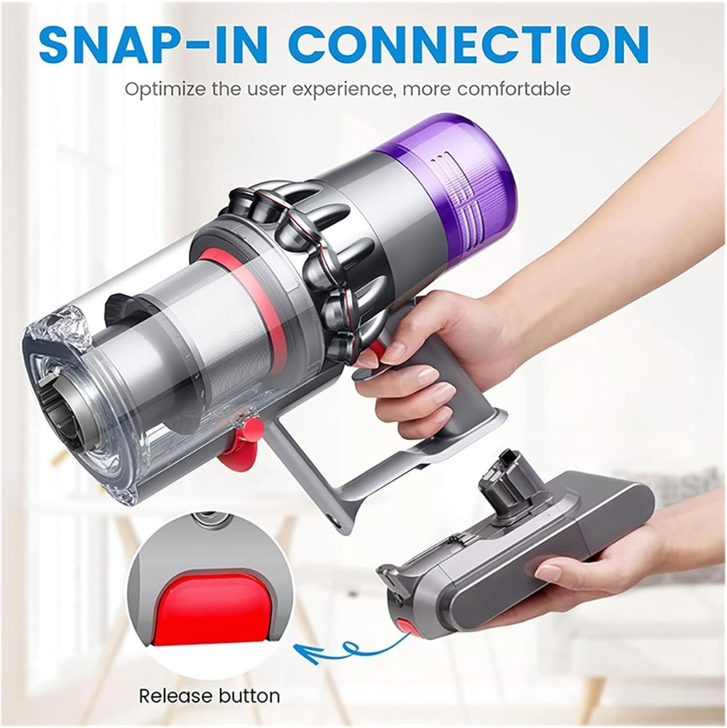 25.2V Handheld Vacuum Cleaner Lithium Battery 6000mAh，Compatible For Dyson V15 SV22 SV28 SV29