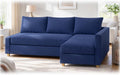Durable Polyester Flax Friheten Sleeper Sofa Cover Replacement is Compatible with IKEA Friheten Sofa Bed, Or Corner, Or Sectional Slipcover. Sofa Cover Only (Polyester Blue Left Longer)