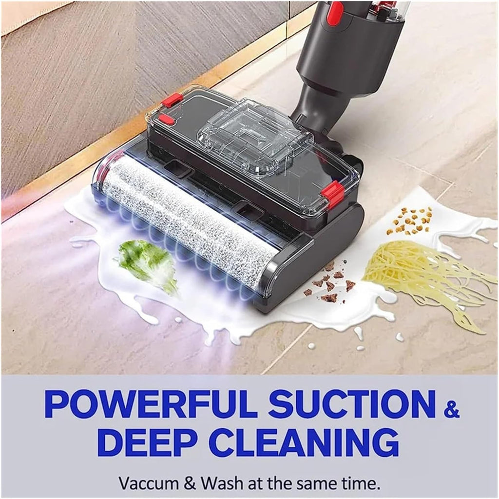 Electric Wet Dry Mopping Head ，Compatible for Dyson， V15 V8 V7 V10 V11 Vacuum Cleaner, Automatic Cleaning Roller Brush for Hard Floor