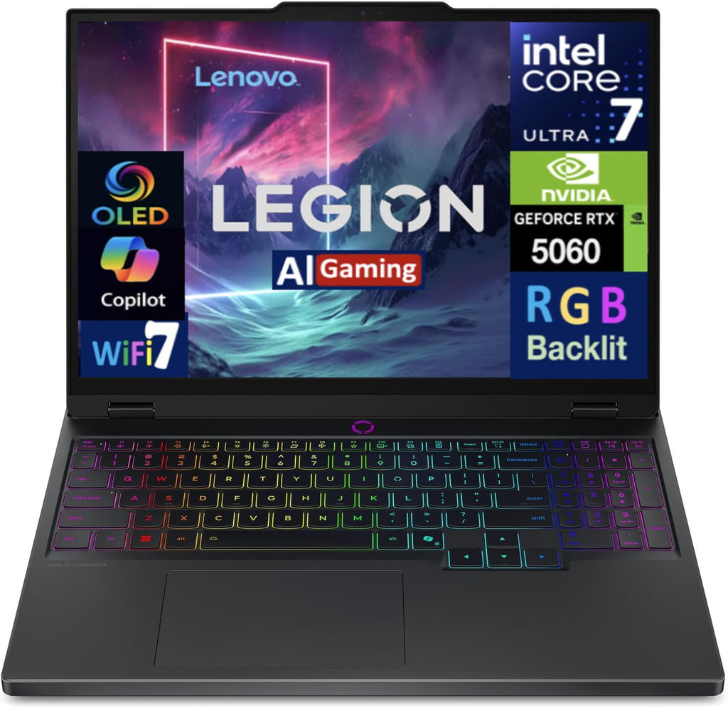 Lenovo Legion 5i AI Gaming Laptop 15.1' OLED WQXGA Display (Intel Core Ultra 7 255HX, 16GB DDR5, 2TB PCIe SSD, GeForce RTX 5060, RGB KB, Thunderbolt 4, Win 11 Home) w/DKZ USB Port Expander