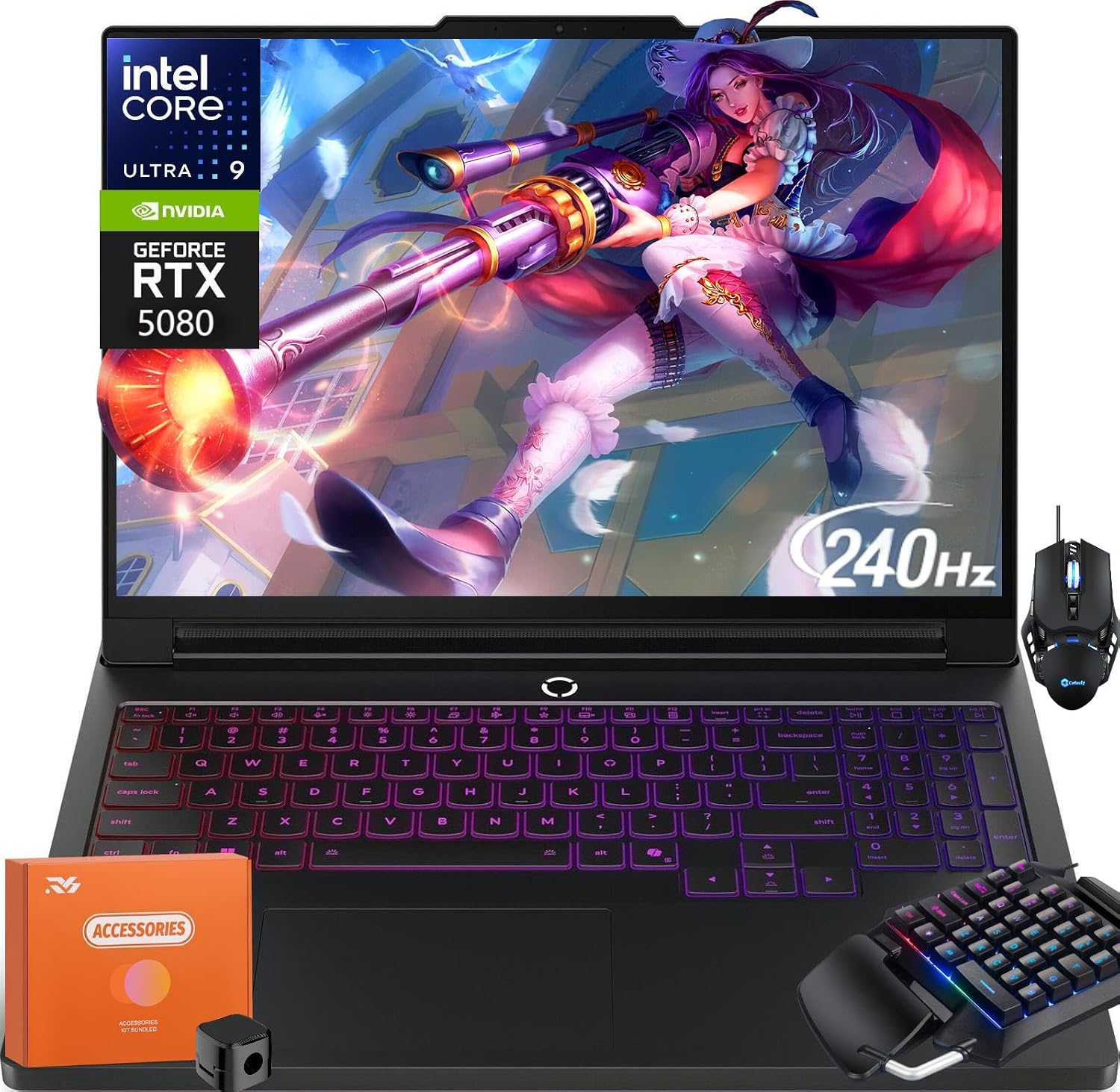 Lenovo Legion Pro 7i Gen 10 Gaming Laptop (2025), GeForce RTX 5080 16GB GDDR7, Intel Ultra 9 275HX Up to 5.40 GHz, 16' 240Hz OLED, 64 GB DDR5, 8 TB SSD, Windows 11 Pro, w/Accessories