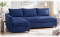 Durable Polyester Flax Friheten Sleeper Sofa Cover Replacement is Compatible with IKEA Friheten Sofa Bed, Or Corner, Or Sectional Slipcover. Sofa Cover Only (Polyester Blue Right Arm Longer)