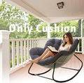 Outdoor Papasan Rocking Chair Cushions, Rattan Chair Cushions, Outdoor Oversized Recliner Rocker Chair Cushions for Patio Porch Garden Backyard(Only Cushion)(Dark Gray)