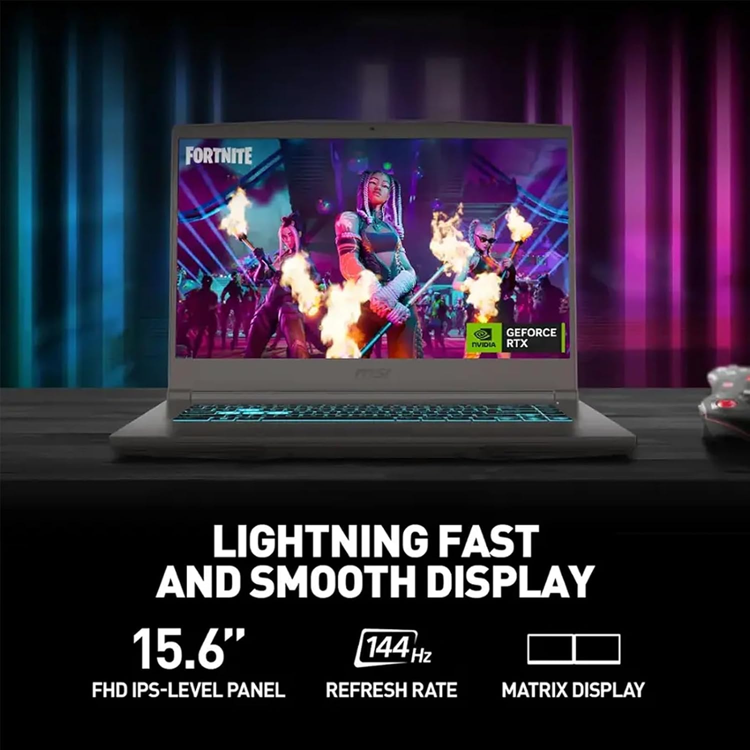 msi Thin 15 15.6'144Hz Gaming Laptop，AMD R5-7535HS，RTX 4050，Window 11 Pro，w/HDMI (32GB RAM | 1TB PCIe SSD+pro)