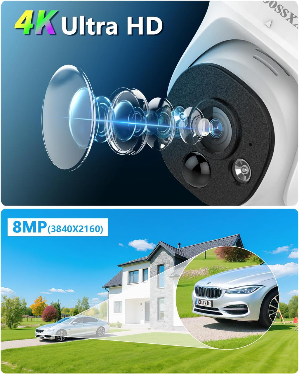 (2026 New) 4K PoE Security Camera System, 8CH NVR/ 3TB HDD, 8pcs Wired Dome Cameras, 130° Wide Angle, PIR Motion Detection, 2-Way Audio, Remote Control, No Monthly Fee App