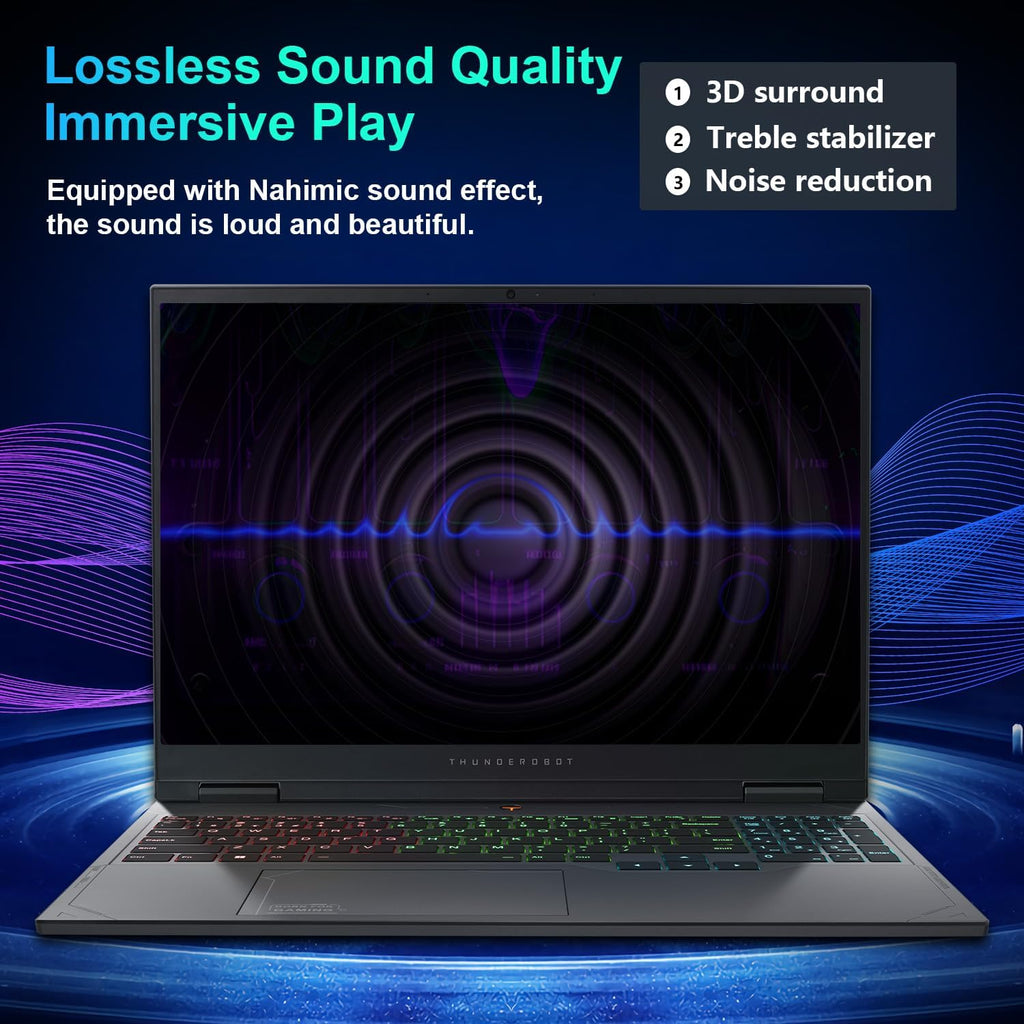 Thunderobot Radiant 16 4060 2.5K Gaming Laptop, 16' WQXGA 240Hz Display, 14th Gen i7-14650HX, GeForce RTX 4060, 16GB DDR5 RAM, 512GB PCIe SSD, RGB Backlit Keyboard, Wi-Fi 6, Win 11, Gray