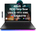 ASUS ROG Strix Scar AI Gaming Laptop 18' 240Hz Mini LED WQXGA Display (Intel Ultra 9-275HX, GeForce RTX 5080 16GB, 32GB DDR5, 2TB SSD, RGB KB, Win 11 Pro) w/DKZ USB Port Expander