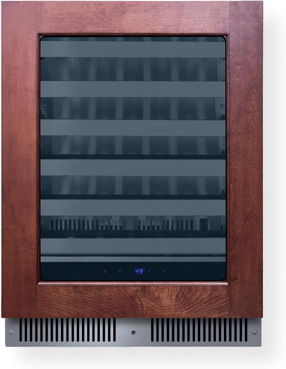 Summit 24 Inch Wine Cellar Shallow Depth Wine Refrigerator, Dimmable LED Light, Lock, Commercial or Residencial Use- SDHW2442PNRLHD (LHD, Panel Ready) (Panel not included)