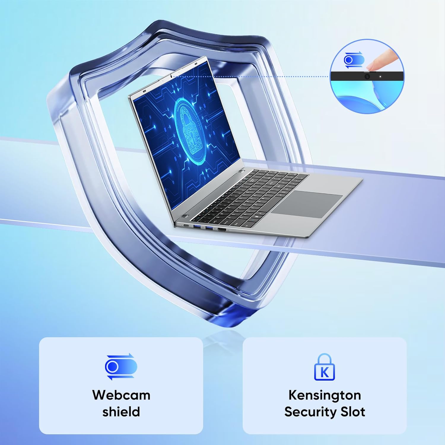 Laptop, 32GB RAM 512GB SSD Laptops Computer, 6500Y Processor (Beats N5095 up to 3.4GHz), 15.6' FHD IPS Display Win11 Laptop PC for Student and Business, WiFi 5, BT 5.0, Sliver