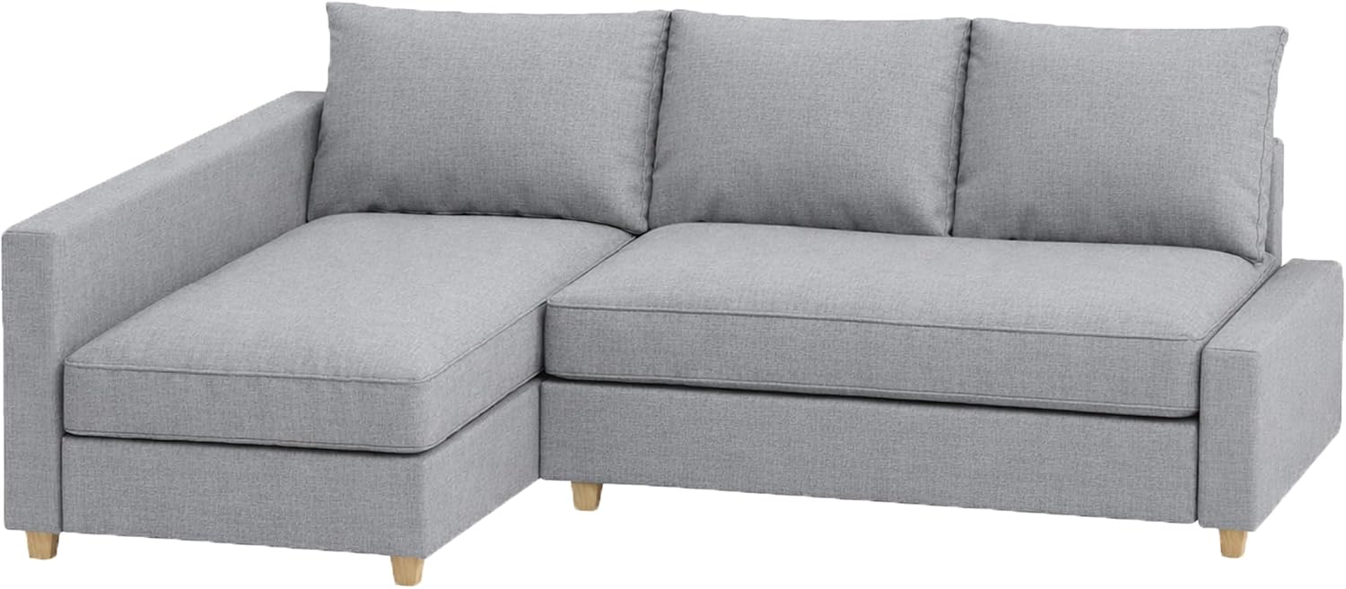 Durable Polyester Flax Friheten Sleeper Sofa Cover Replacement is Compatible with IKEA Friheten Sofa Bed, Or Corner, Or Sectional Slipcover. Sofa Cover Only (LG Arm on Right)