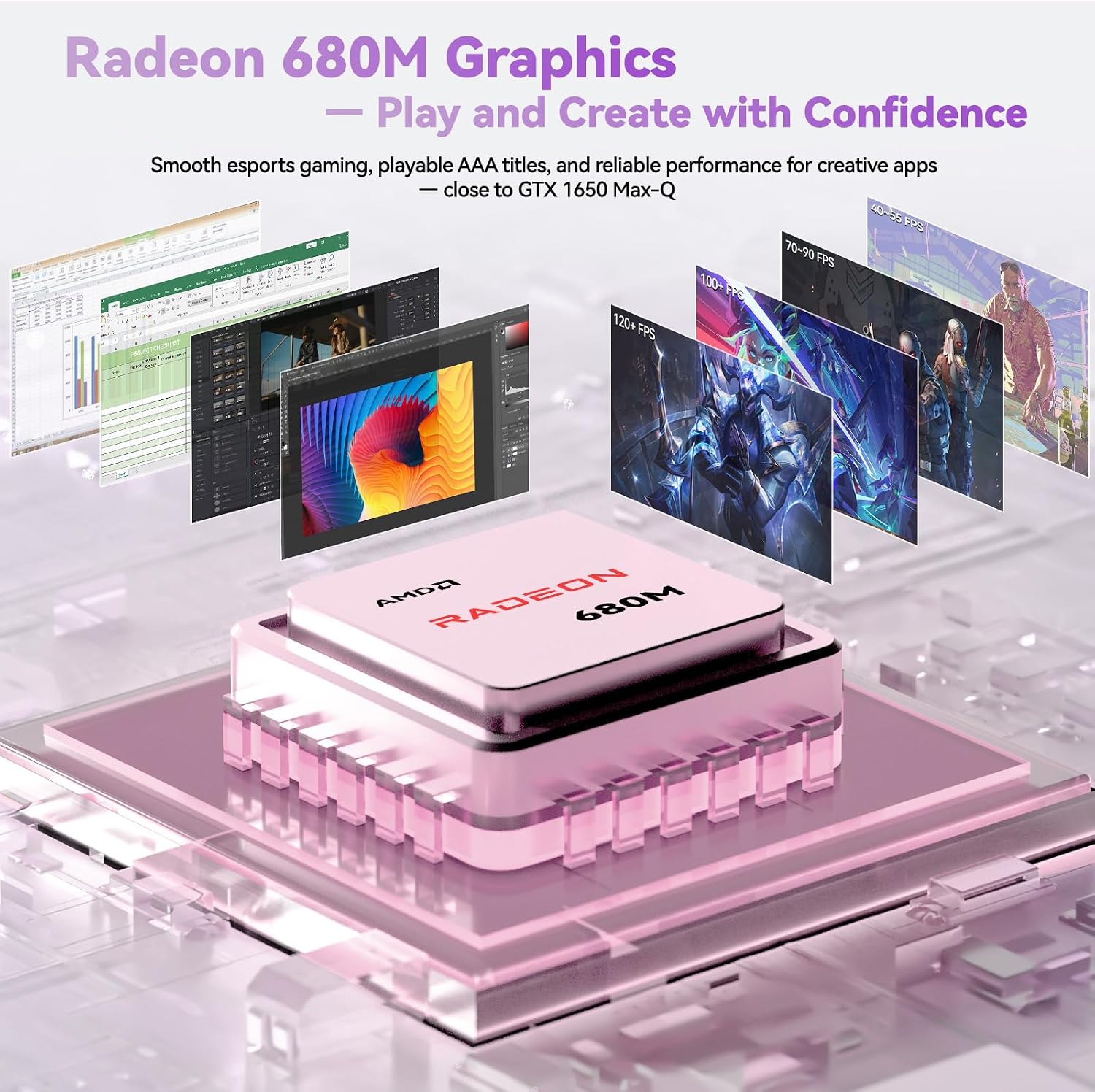 NIMO 17.3' Business-Laptop, AMD Ryzen 7 7735HS (8C/16T), 64GB RAM 2TB NVMe SSD, Radeon 680M for Light Gaming, PD 100W Type-C WiFi-6E BT5.2 Fingerprint Unlock Backlit Keyboard for Working & Student