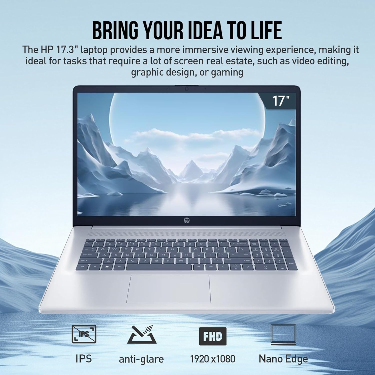 HP 17 Inch Laptop Computer, 17.3' FHD IPS Business Laptop PC Notebook, Intel 10-Core 7 (> i7-1355U), Windows 11 Pro, 64GB RAM 2TB SSD, 10-Key Number Pad, for Business & Home