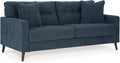 Signature Design by Ashley Bixler Classic Tufted Sofa with Removable Cushions, Blue