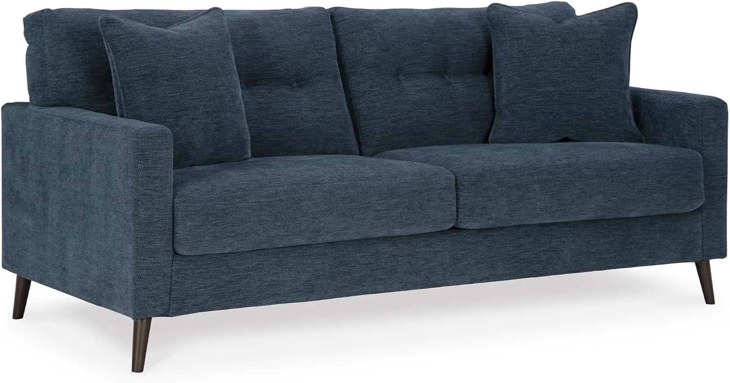 Signature Design by Ashley Bixler Classic Tufted Sofa with Removable Cushions, Blue