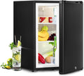12V/110V Mini Fridge with Lock, AC/DC Compact Refrigerator, Reversible Door, Quiet Absorption Refrigerator for RV Camper, Caravan, Boat,1.4 Cu.Ft, Light, Black