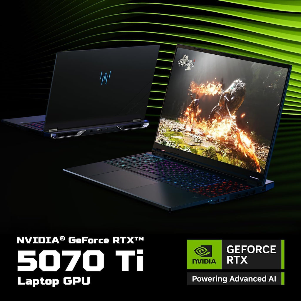 acer Predator Helios Neo 16S AI Gaming Laptop, NVIDIA GeForce RTX 5070Ti GDDR7, Intel Core Ultra 9 275HX, 16' OLED 240Hz, 32 GB DDR5, 1 TB SSD, RGB Backlit Keyboard, Windows 11 Pro, Accessories