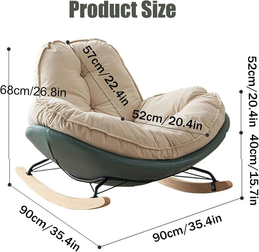 Penguin Rocking Chair Nursery, Glider Rocking Chair for Living Room, Indoor Rocking Chair with Padded Seat, Reading Chair for Bedroom, Garden Lounger, Modern, Stylish