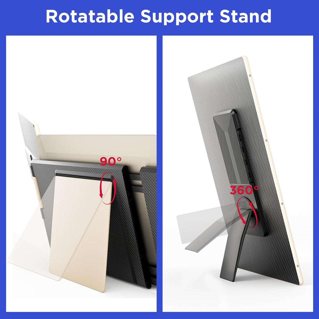 Maxfree Laptop Screen Extender, 15.6'' Dual Monitor for Laptop 13'-17.3', FHD 1080P, 11 Display Modes, Plug & Play Triple Screen Monitor for Mac Windows – Ideal for Office, Travel, Gaming