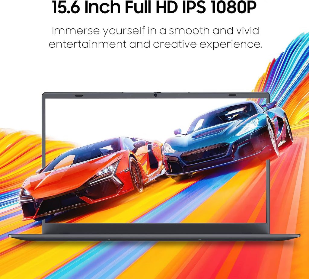 Laptop Computer, 1TB SSD, 12GB RAM Laptops, Quad Core N95 Processor, 15.6' FHD IPS Display, Laptop Support Fingerprint, WiFi 5, BT 5.0, USB-C, HDMI, Black