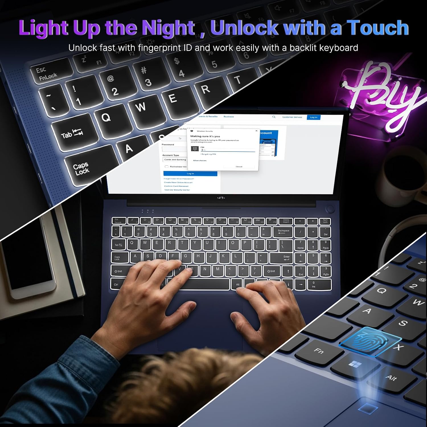 NIMO 17.3' Business-Laptop Ryzen 9 8945HS, 32GB RAM 1TB SSD, Radeon 780M, 54W Max TDP, 75Wh Battery, USB-C 4.0, PD 100W, Backlit Keyboard, Fingerprint Unlock, FHD Laptop for Gaming Student Office