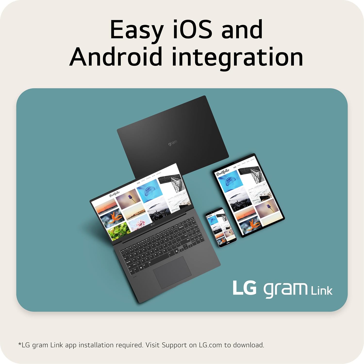 LG gram 16-inch Thin and Lightweight Laptop, Windows 11 Home, AI-Enabled Intel Evo Edition Powered by Intel Core Ultra7(Series 2) 255H Processor, 32GB RAM, 1TB SSD, Obsidian Black