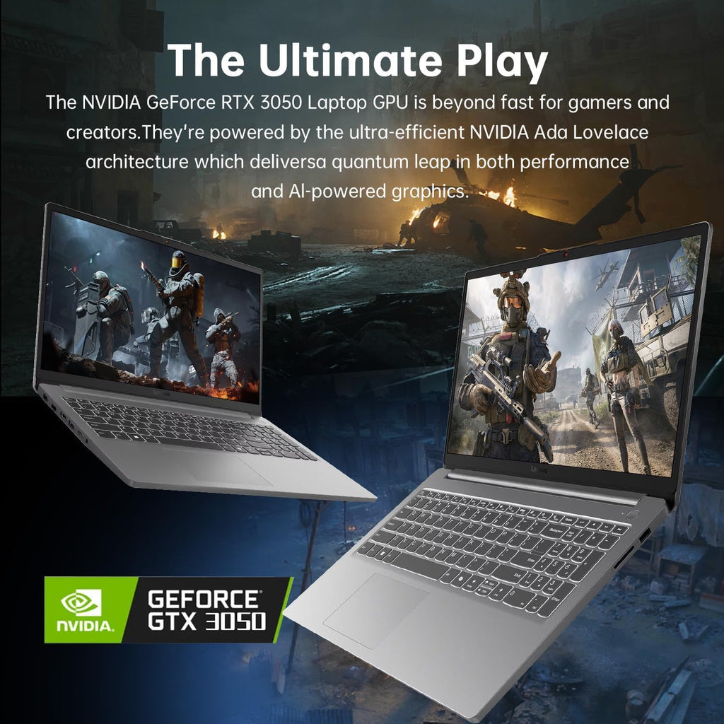 Lenovo LOQ 15 Gaming Laptop - RTX 3050 - Intel Core i5-12450HX Beat AMD Ryzen 7 4800H - 15.6' FHD Display 144Hz - 32GB RAM -1TB PCIe SSD -Backlit Keyboard - Windows 11 - G-SYNC - HDMI Cable