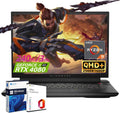Alienware M16 Gaming Laptop Computer - 16' QHD+ 240Hz Display, AMD Ryzen 9 7845HX, NVIDIA RTX 4080, 32GB DDR5, 1TB SSD, Wi-Fi 6, Backlit Keyboard, Windows 11 Pro & Microsoft Office Lifetime License
