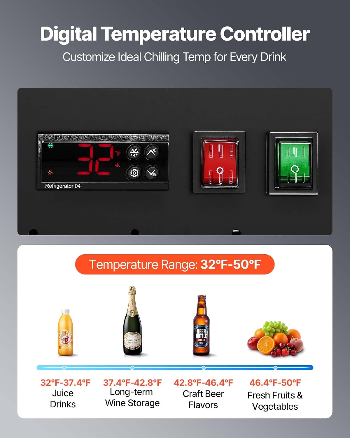 VEVOR Commercial Merchandiser Refrigerator, 29.3 Cu.Ft / 830L Upright Beverage Cooler, 2 Glass Door Display Refrigerator with 8 Adjustable Shelves, Soft LED Light & Casters for Bars Shops Supermarkets