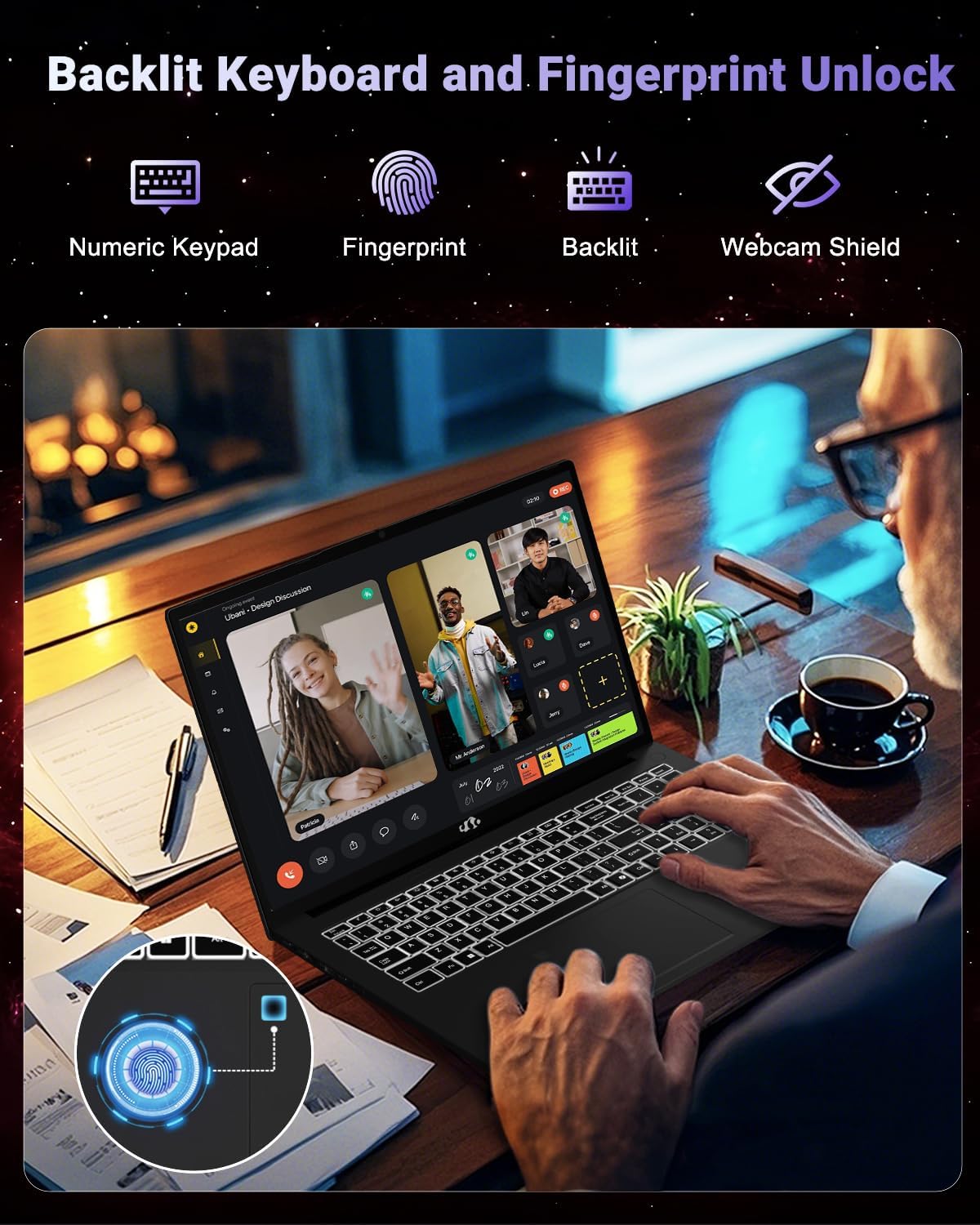 NIMO 17.3' Light-Gaming-Laptop, 8 Cores AMD Ryzen 7 8745HS 32GB DDR5 RAM 2TB SSD (Beat R9 6900HX, up to 4.9GHz) Radeon 780M Graphics IPS FHD Computer with 100W Type-C Fingerprint, Backlit Keyboard
