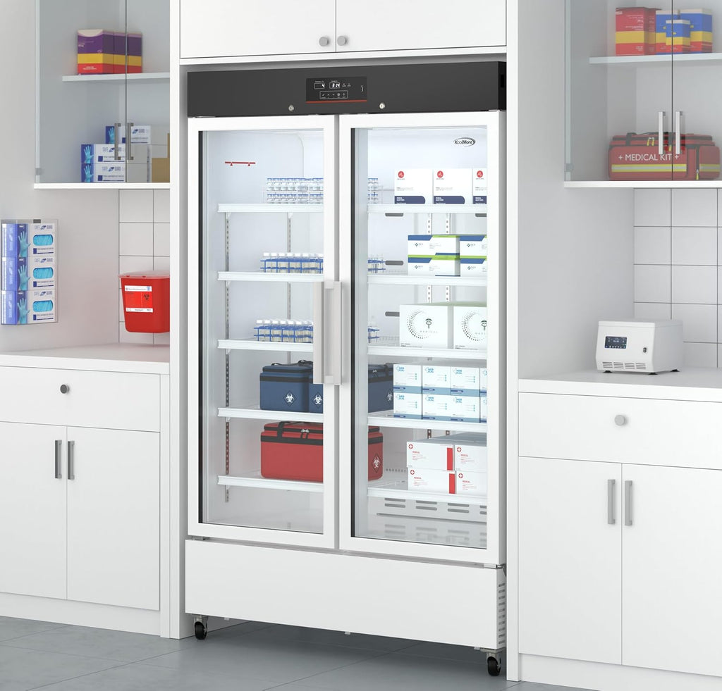 KoolMore 35 cu. ft. Medical Vaccine Refrigerator for Pharmacy and Laboratory with Multi-Level Emergency Alarms, UL-Listed in White (KM-PHR-35C)