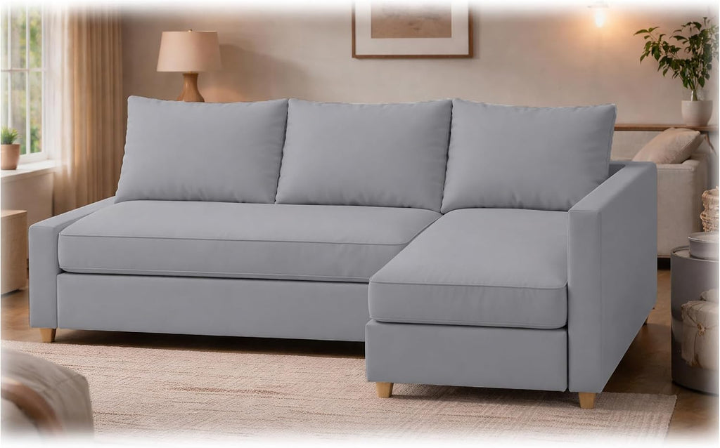 Durable Polyester Flax Friheten Sleeper Sofa Cover Replacement is Compatible with IKEA Friheten Sofa Bed, Or Corner, Or Sectional Slipcover. Sofa Cover Only (LG Arm On Left)