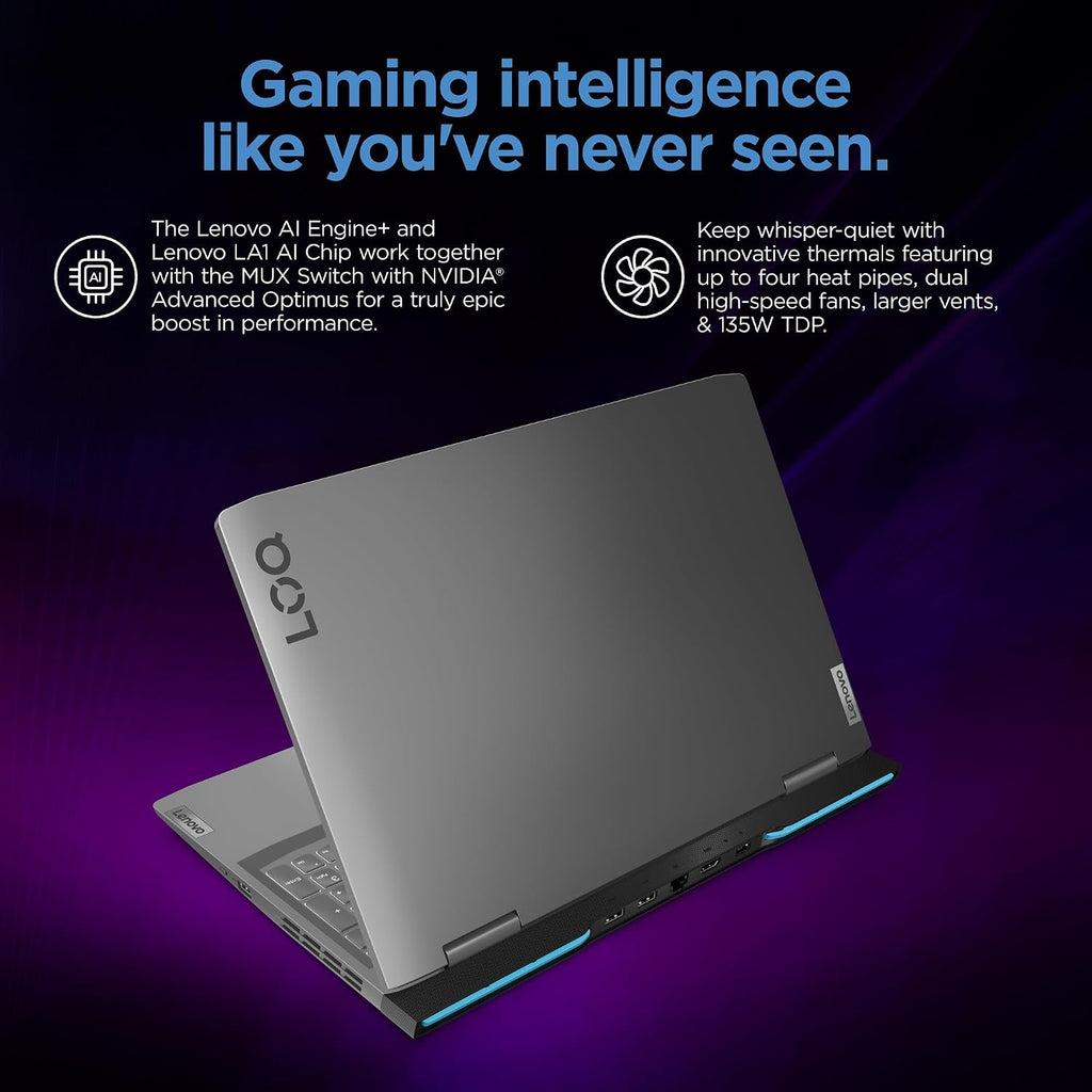 Lenovo LOQ 15IRH8 - Gaming Laptop Computer - NVIDIA GeForce RTX 4050-15.6' FHD - 144Hz - Intel Core i5-13500H - 8GB RAM - 1TB SSD - Windows 11 - Storm Grey - 3-Month Xbox GamePass Included