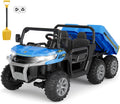 Hetoy 24V 2-Seater Ride On Dump Truck with Parent Remote Control, 4WD 6-Wheel Electric Car for Big Kids, UTV Style Dump Bed & Music Horn, ASTM/CPSIA Certified (Ages 3+)