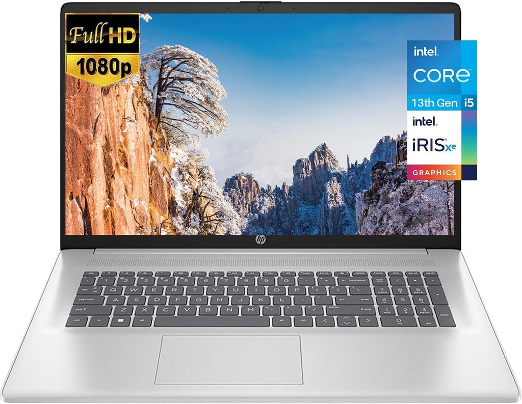 HP 17.3 Inch FHD Laptop for Business and Office, Intel Core i5 1335U Processor (10-Core, Up to 4.6GHz), 32GB RAM, 1TB SSD, Intel Iris Xe Graphics, Wi-Fi 6, Backlit Keyboard, Windows 11 Home