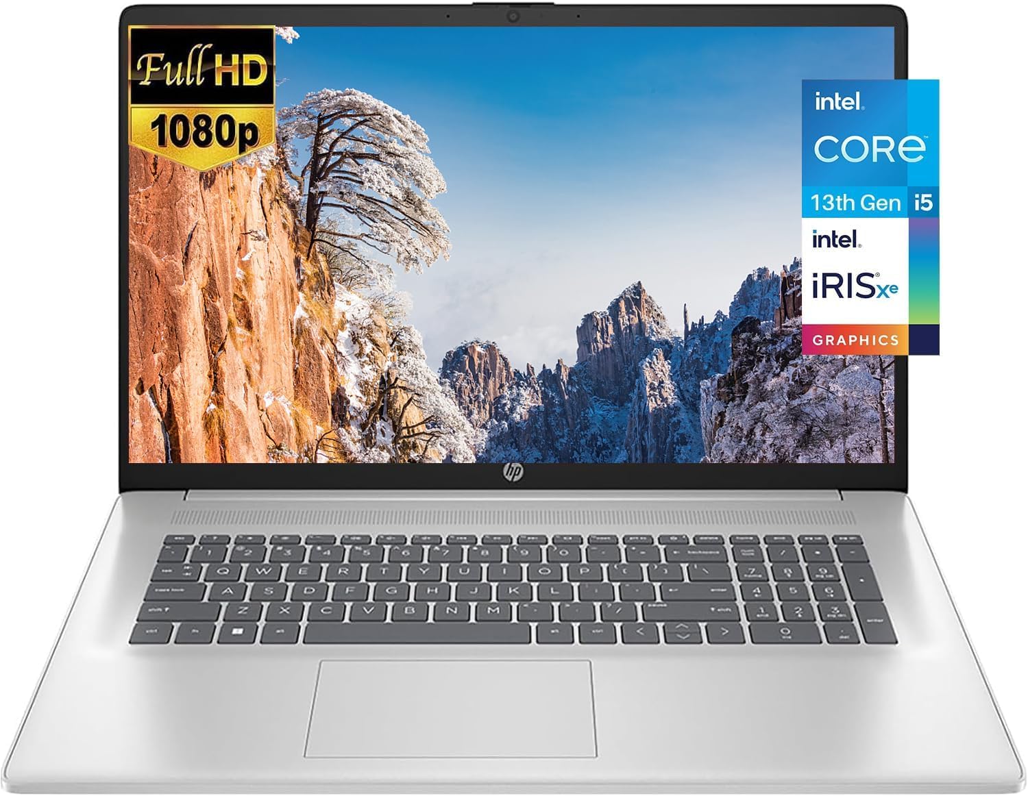 HP 17.3 Inch FHD Laptop for Business and Office, Intel Core i5 1335U Processor (10-Core, Up to 4.6GHz), 32GB RAM, 1TB SSD, Intel Iris Xe Graphics, Wi-Fi 6, Backlit Keyboard, Windows 11 Home