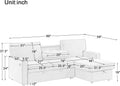 LUMISOL 89' Convertible Sleeper Sofa Bed, Modern L-Shaped Sectional Sofa with Reversible Storage Chaise, Chenille Pull Out Couch with Cup Holders & USB Charging Station for Living Room, Beige