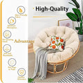 Papasan Chair Cushion,Indoor Round Papasan Cushion with Ties,Outdoor Papasan Chair Cushion (Orange 130cm/51in)