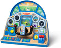 Melissa & Doug Jet Pilot Interactive Dashboard Wooden Toy for Boys and Girls Ages 3+ Cockpit Steering Wheel Pretend to Fly Experience, Fidget Buttons - FSC Certified