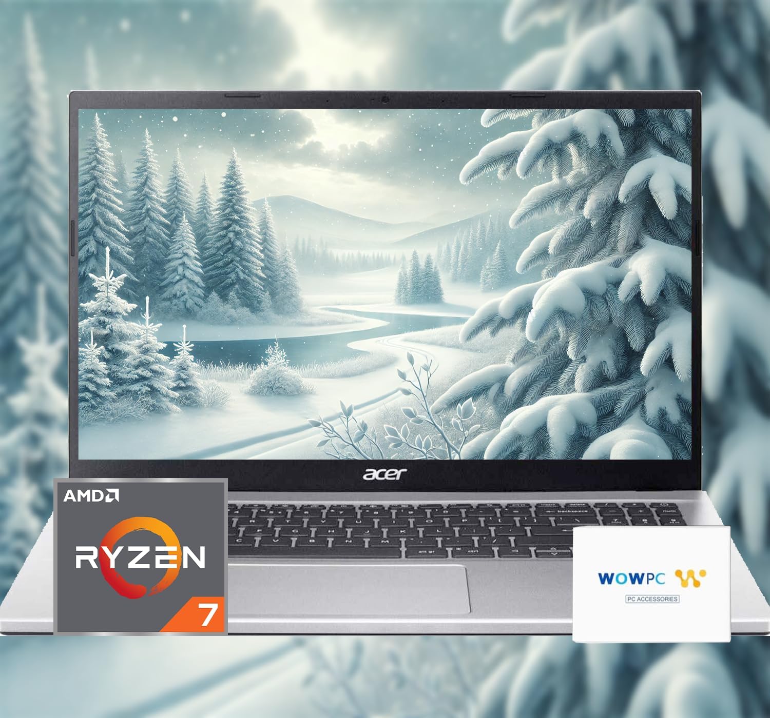 acer Aspire Premium Laptop | AMD Ryzen 7 5700U (Beats i7-1250U) CPU | 32GB RAM | 1TB SSD | 15.6' FHD Display | Fast Wi-Fi 6 | Sleek Design | Ethernet Port | Windows 11 | w/WOWPC System Recovery USB
