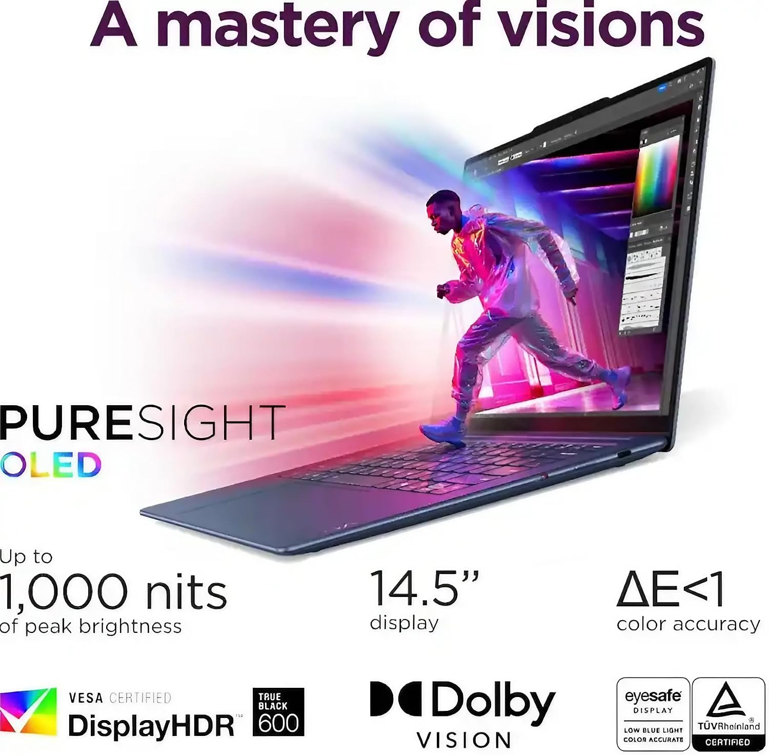 Lenovo Yoga Slim 7X AI PC Laptop | 14.5' 3K 90Hz OLED Touch | Snapdragon X Elite (Up to 45 NPU Tops) | 16GB DDR5 512GB SSD | for Professional Work Backlit Wi-Fi 7 Win11 w/DLCA Accessory