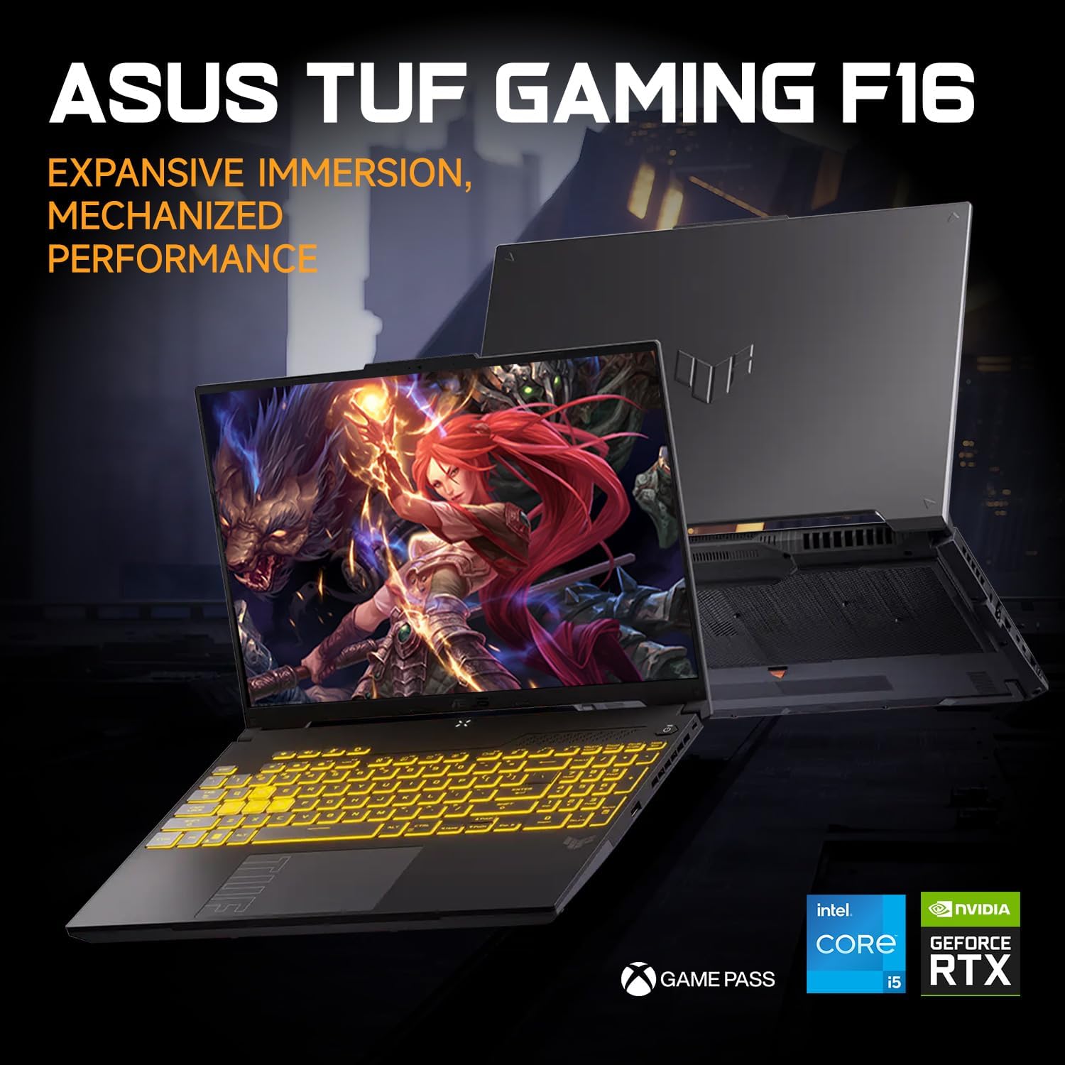 ASUS TUF F16 RTX 4050 Gaming Laptop, 16' FHD+ 144Hz, Intel Core 5 210H(Beats Intel i5-14500), NVIDIA RTX 4050, 16GB DDR5 RAM, 1TB SSD, RGB Backlit KB, Bundle with PCO Laptop Cooler