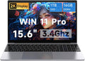 15.6 Inch Laptops | Win 11 Pro Laptop Computer | 16GB RAM 1TB SSD | Celeron N100 Quad-Core(3.4GHz) | FHD IPS 1920x1080 | HDMI | Type-C | USB 3.0 | WiFi 6 | BT 5.2 | 6500mAh