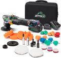 BATOCA S4 Cordless Multi-Polisher-Set, with 2Pcs 12V 2.5Ah Batteries, RO&DA Car Buffer Polisher, 1&3inch Mini Brushless Polisher for Car Detailing, Graffiti Style