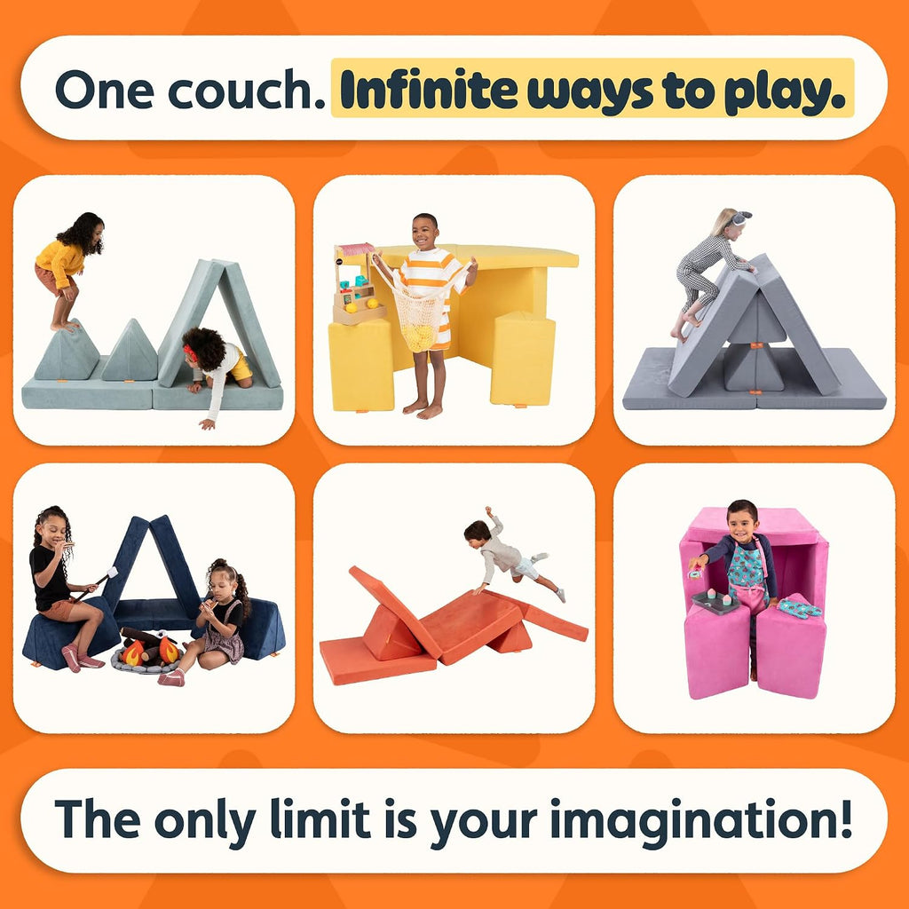 Nugget - The Original Play Couch for Kids - Modular Foam Children's Sofa for Playroom, Imagination, & Creative Open Ended Play - Washable & Convertible Playroom Furniture, Cottontail