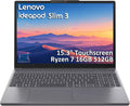 2026 Lenovo IdeaPad Slim 3 Laptop (15.3' FHD+ Anti-Glare Touchscreen, AMD Ryzen 7 170 (> Intel i7-1355U) 16GB DDR5 RAM, 512GB SSD, Radeon 680M Graphics) for Business, Home, Students, Win 11 Home, Grey