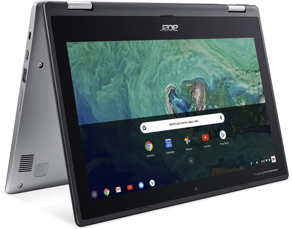 acer Chromebook Spin 11 Convertible Laptop, Intel Celeron N3350, 11.6' HD Touch Display, 4GB DDR4, 32GB eMMC, 802.11ac WiFi, Wacom EMR Pen, Sleeve, CP311-1HN-C2DV, Silver