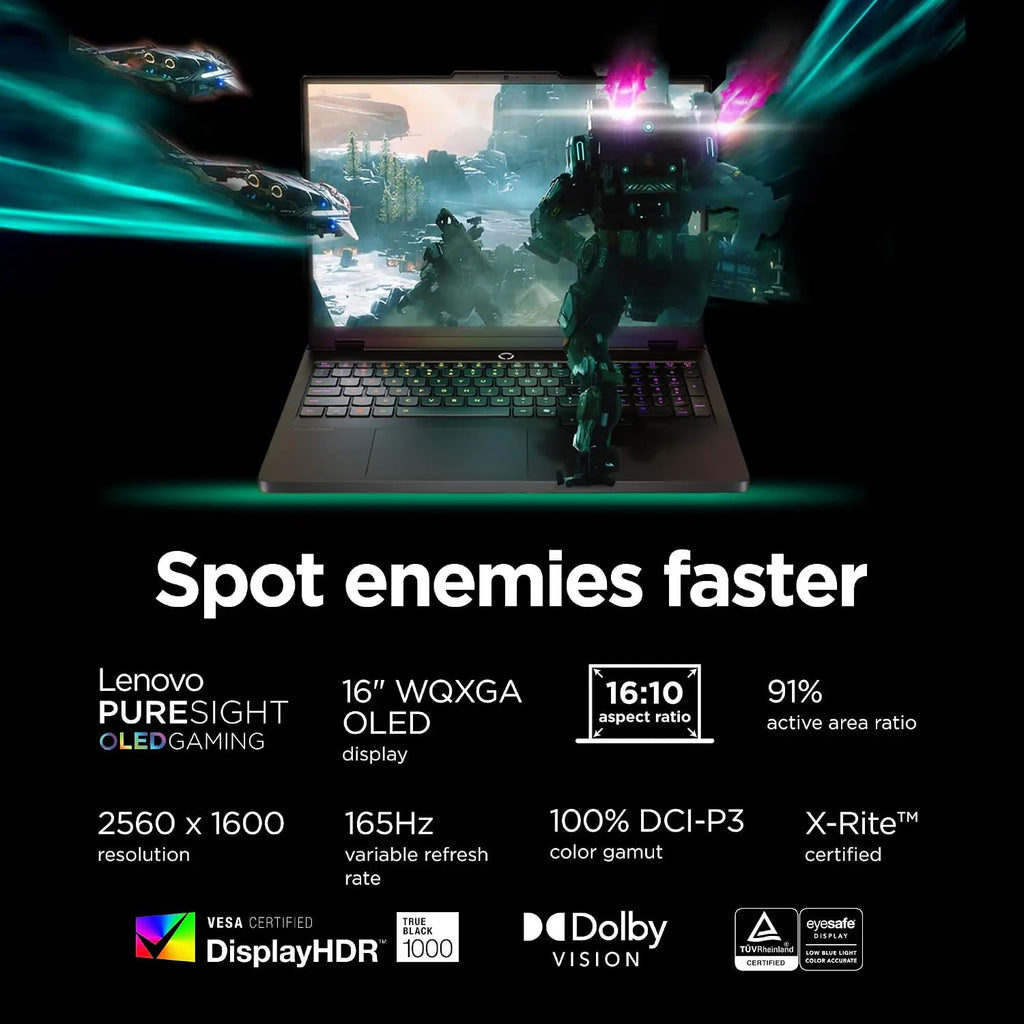 Lenovo Legion Pro 5i Gen 10 Gaming Laptop - Intel 24 Core Ultra 9 275HX, GeForce RTX 5070 Ti, 32GB RAM, 1TB SSD, 16.0' WQXGA OLED 165Hz Display, Wi-Fi 7, 24zone RGB Backlit, Win 11 Pro, Accessories