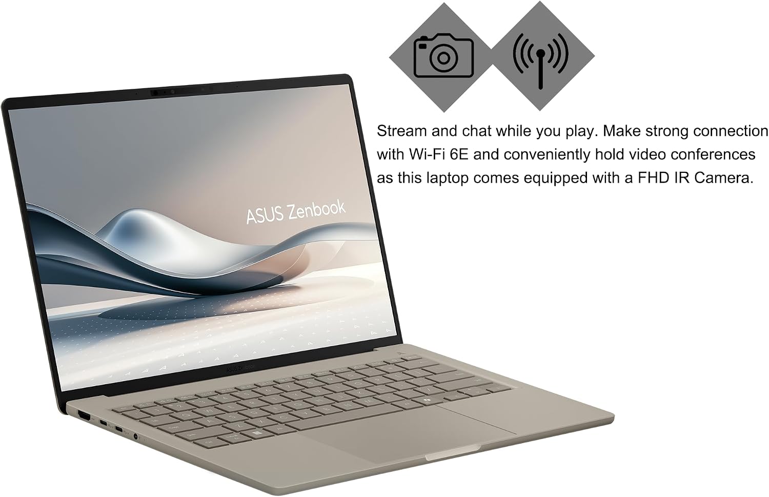 ASUS Zenbook A14 Laptop 14' WUXGA OLED (100% DCI-P3, 600nits HDR) Qualcomm 8-core Snapdragon X Plus (Up to 45 Tops) 16GB DDR5 2TB SSD for Creator Business Professional Win11 ICP Hub