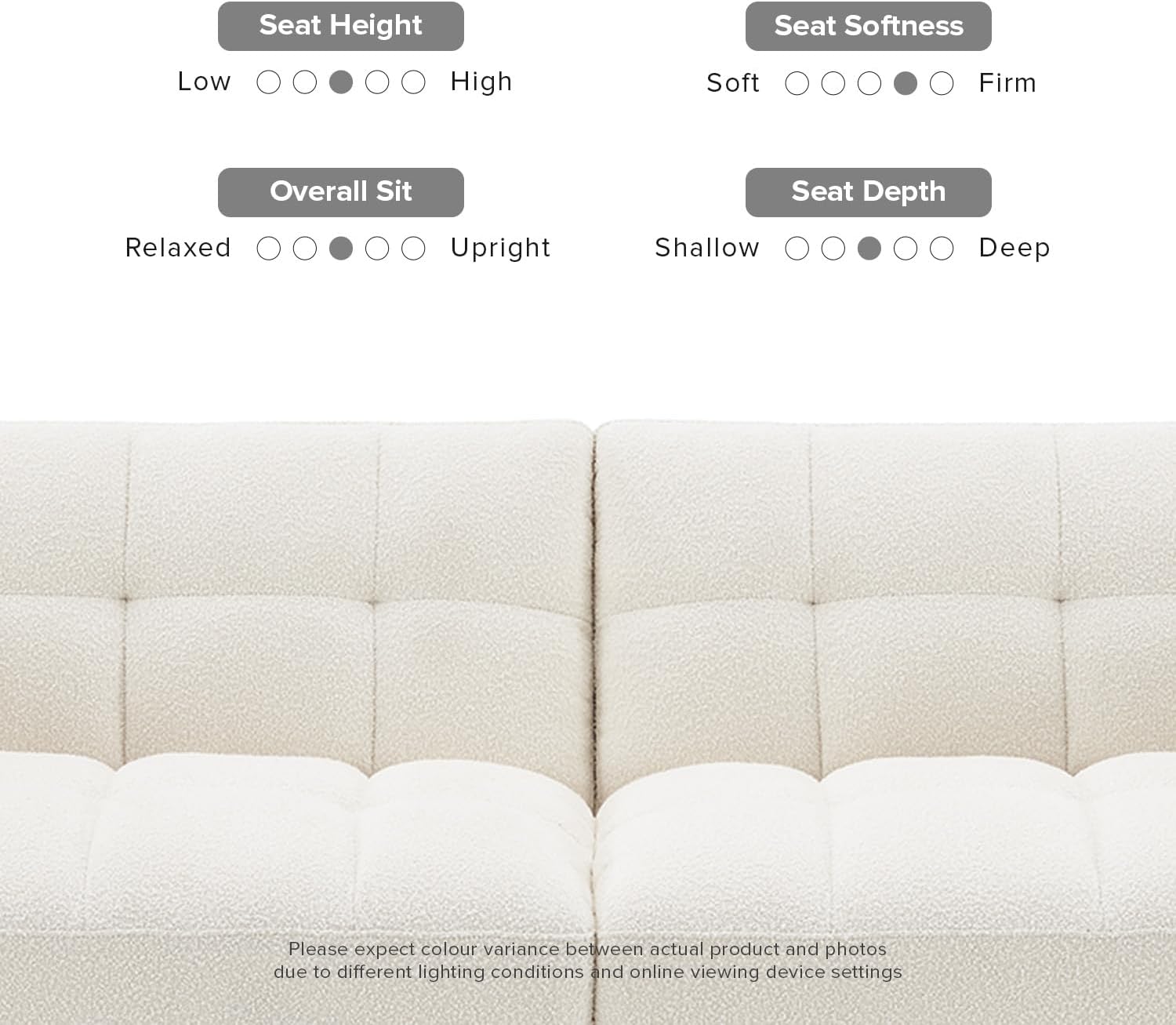 mopio 76.4' Futon Sofa Bed, Couch, Loveseat, Sleeper Sofa, Mid Century Modern Futon Couch, Sofa Cama, Couches for Living Room (Aaron, Pearl White Boucle)