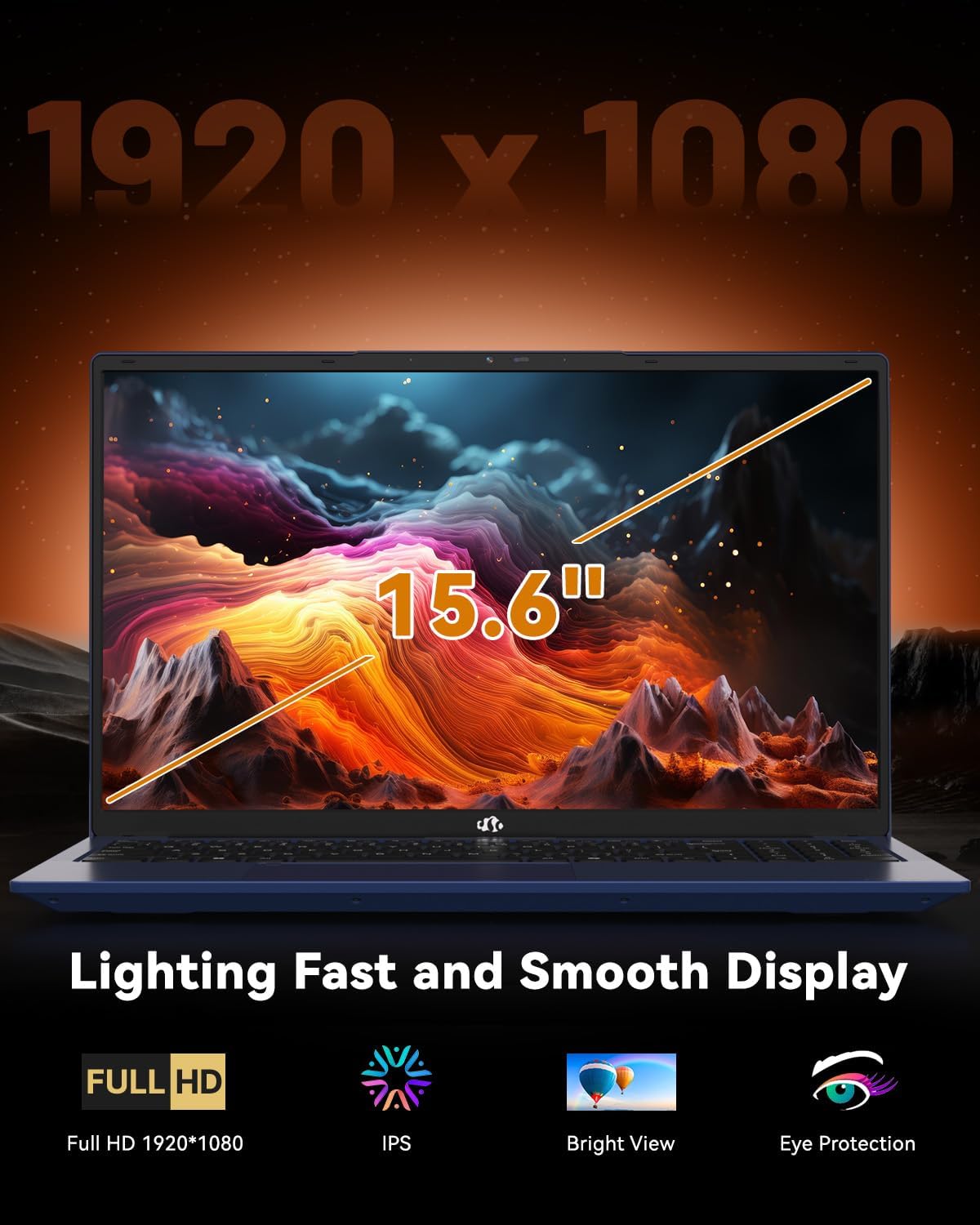NIMO 15.6' Light-Gaming-Laptop, 8 Cores AMD Ryzen 7 Pro 6850U 32GB LPDDR5 RAM 1TB SSD (Beat i7-1360P Up to 4.7GHz) AMD Radeon 680M GPU IPS FHD Computer with 100W Type-C Fingerprint Backlit Keyboard